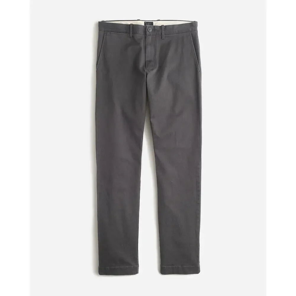 New J.Crew Always 484 Men Slim fit stretch chino pant Gray Size 44x34 - Picture 5 of 13